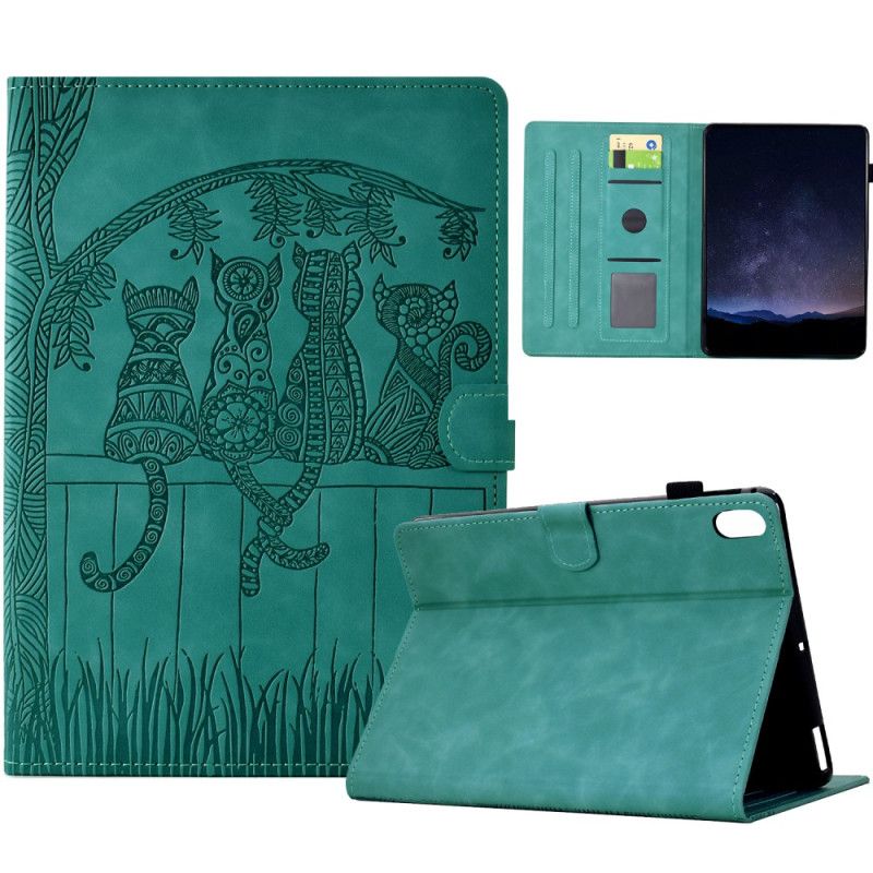 Flip Cover Samsung Galaxy Tab S11 Kattemotiv Med Ruskindseffekt