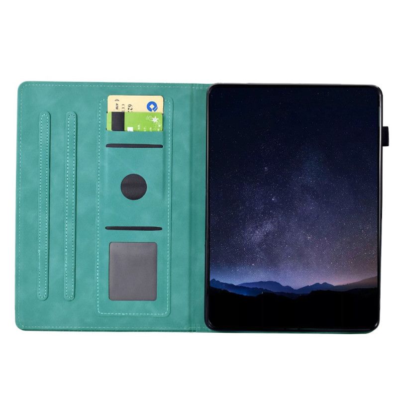 Flip Cover Samsung Galaxy Tab S11 Kattemotiv Med Ruskindseffekt