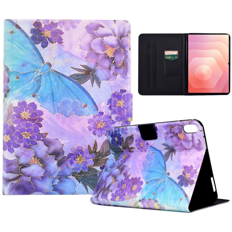 Flip Cover Samsung Galaxy Tab S11 Pæoner Og Sommerfugle