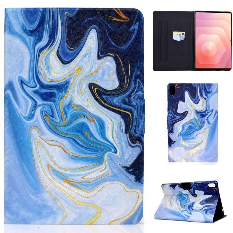 Flip Cover Til Samsung Galaxy Tab S11 Blå Marmor