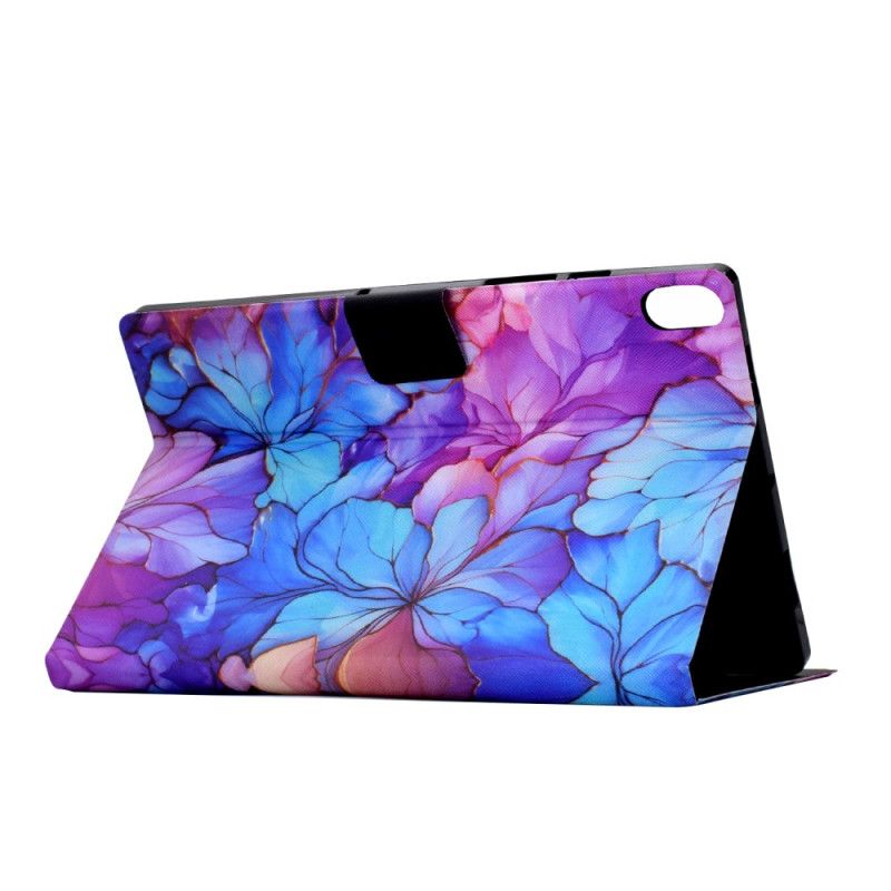 Læder Cover Samsung Galaxy Tab S11 Blomstermønster