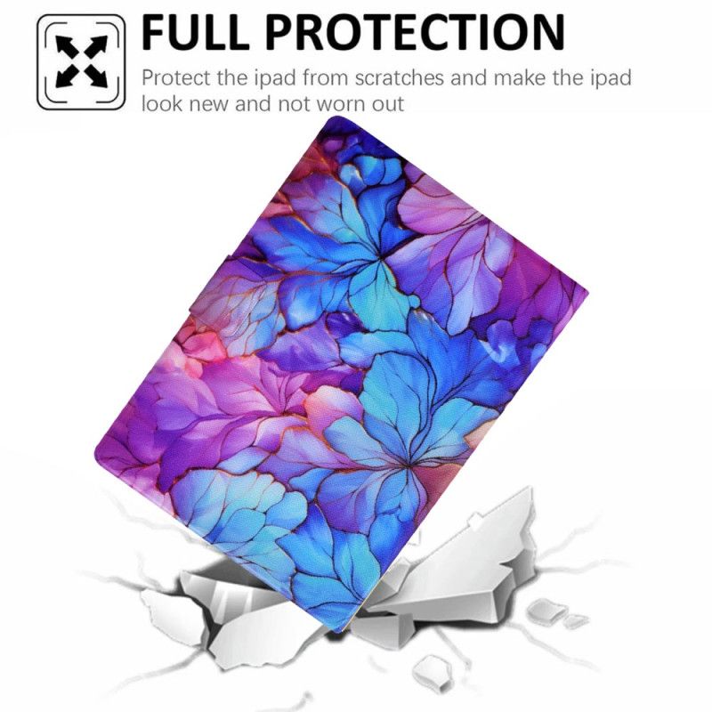 Læder Cover Samsung Galaxy Tab S11 Blomstermønster