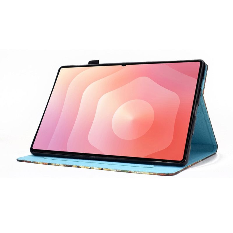 Læder Cover Samsung Galaxy Tab S11 Telefon Etui Farvede Firkanter