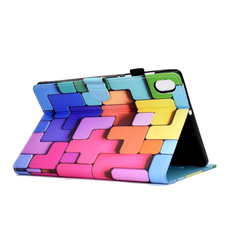 Læder Cover Samsung Galaxy Tab S11 Telefon Etui Farvede Firkanter