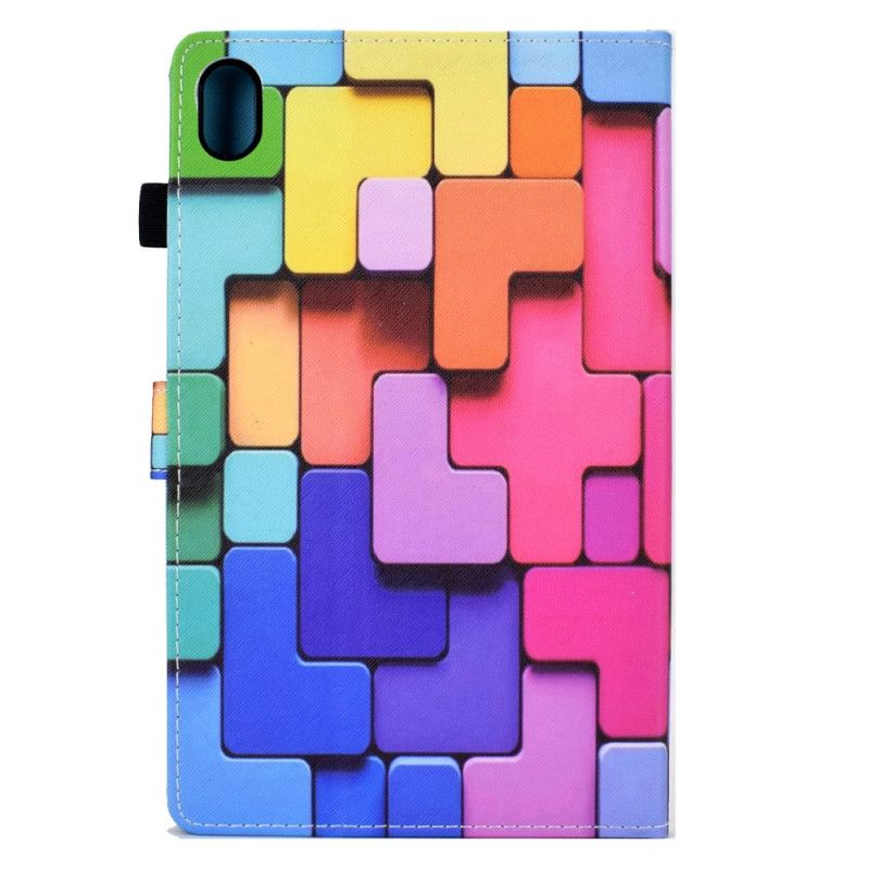 Læder Cover Samsung Galaxy Tab S11 Telefon Etui Farvede Firkanter