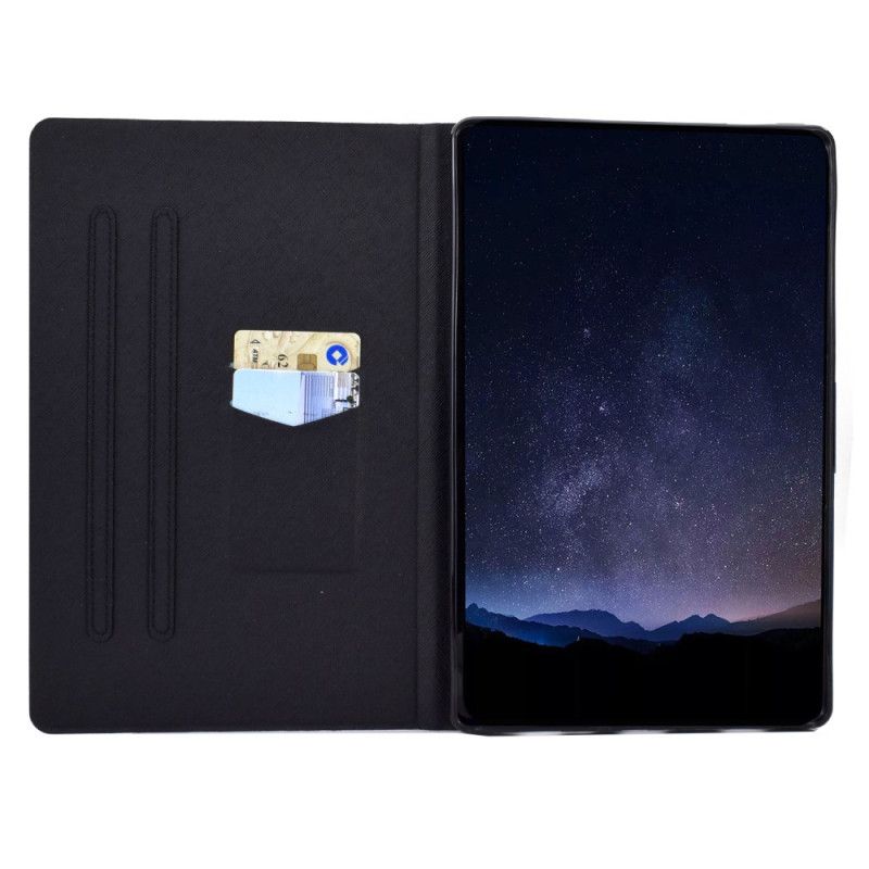 Læder Cover Samsung Galaxy Tab S11 Telefon Etui Farverig Tiger