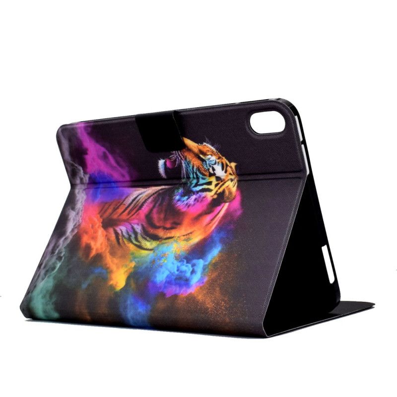 Læder Cover Samsung Galaxy Tab S11 Telefon Etui Farverig Tiger