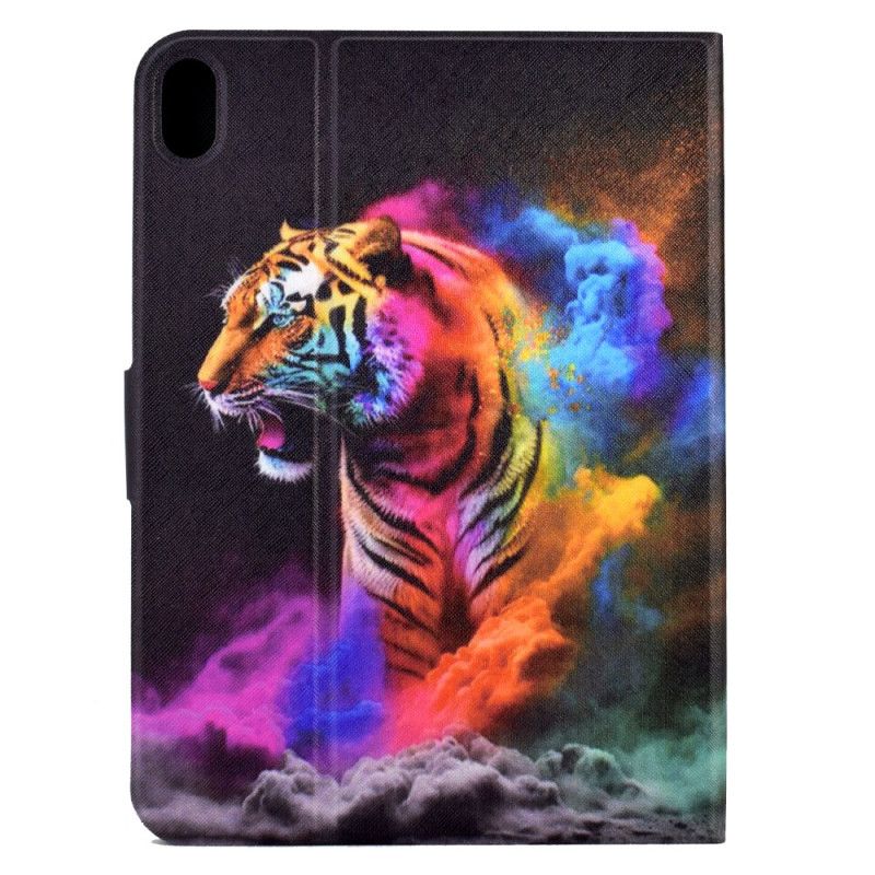 Læder Cover Samsung Galaxy Tab S11 Telefon Etui Farverig Tiger