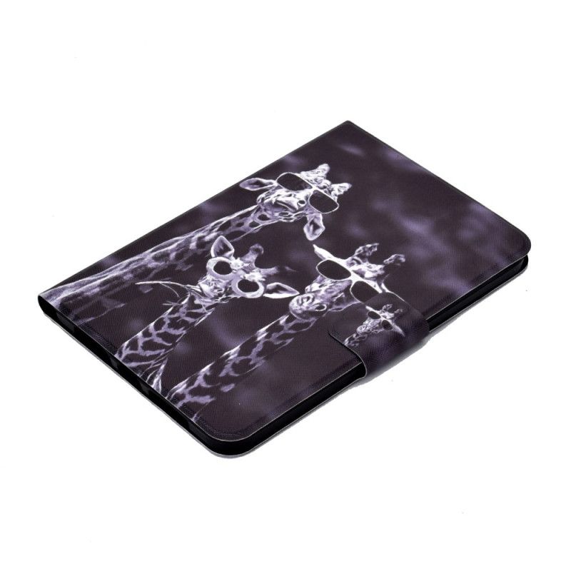 Læder Cover Samsung Galaxy Tab S11 Telefon Etui Tre Giraffer