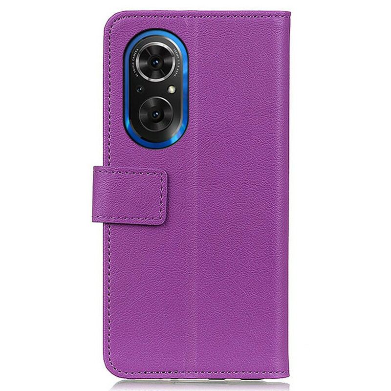 Læder Cover Honor 50 Se Telefon Etui Klassisk Lædereffekt
