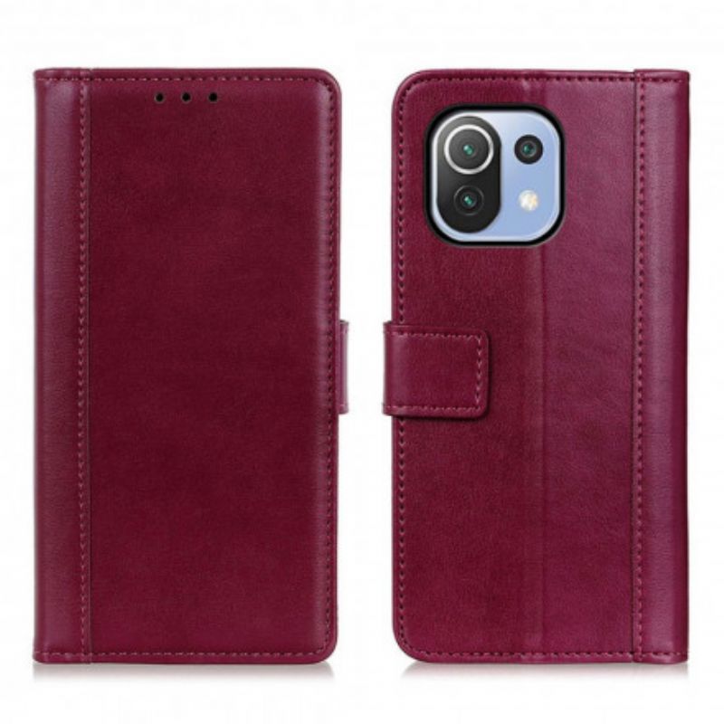 Flip Cover Xiaomi Mi 11 Lite 5g Ne / Mi 11 Lite 4g / 5g Stil Læder