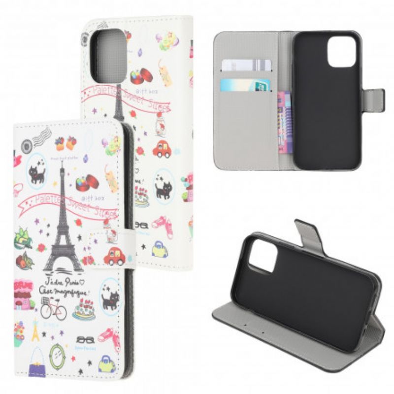 Læder Cover Xiaomi Mi 11 Lite 5g Ne / Mi 11 Lite 4g / 5g Telefon Etui Jeg Elsker Paris