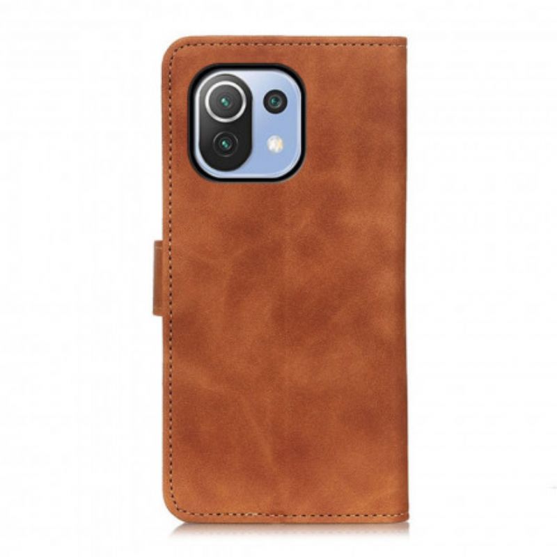 Læder Cover Xiaomi Mi 11 Lite 5g Ne / Mi 11 Lite 4g / 5g Telefon Etui Vintage Khazneh Lædereffekt