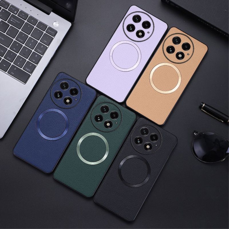 Cover Til Oneplus 13 Tekstureret Kunstlæder Kompatibel Magsafe