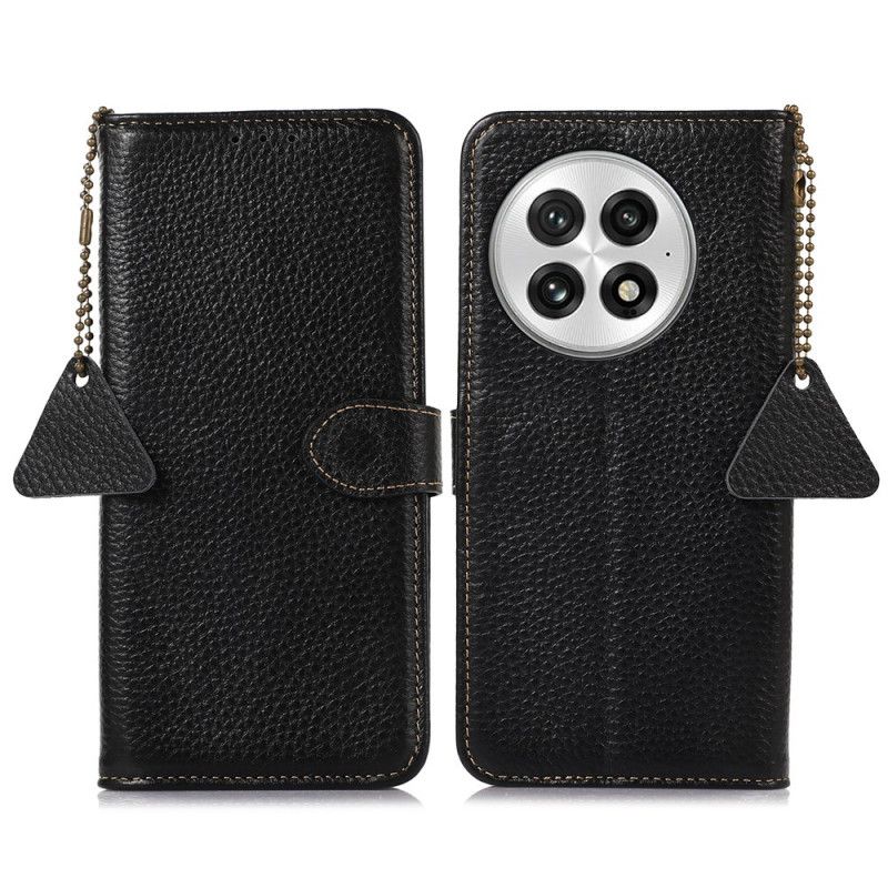 Flip Cover Oneplus 13 Rfid-blokering I Ægte Læder