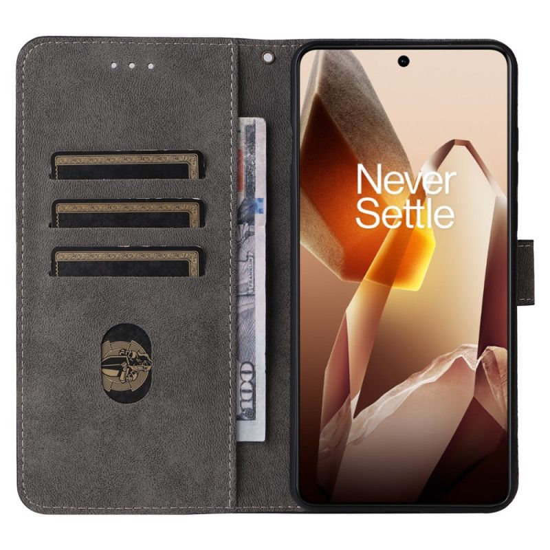 Flip Cover Oneplus 13 Ruskindseffekt Med Rfid-beskyttelse