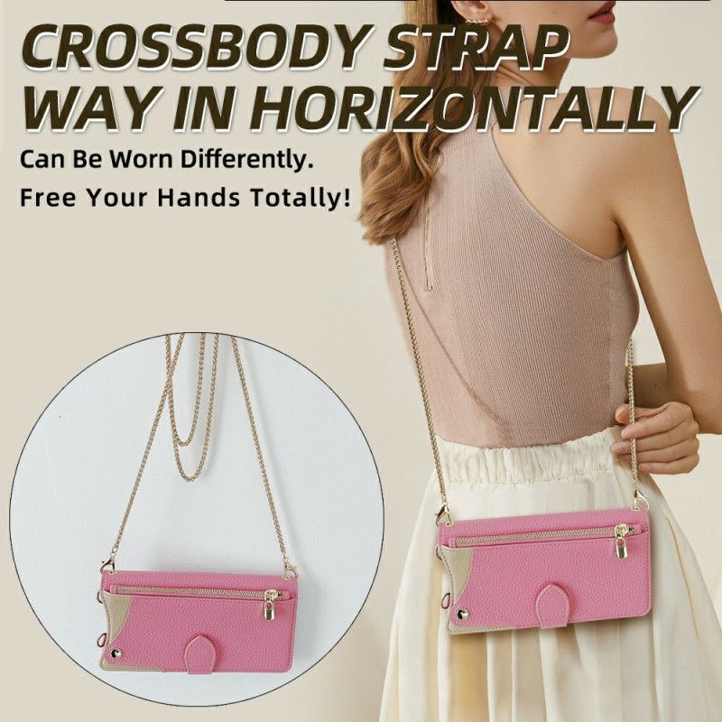 Flip Cover Oneplus 13 Tofarvet Pung Med Kæde