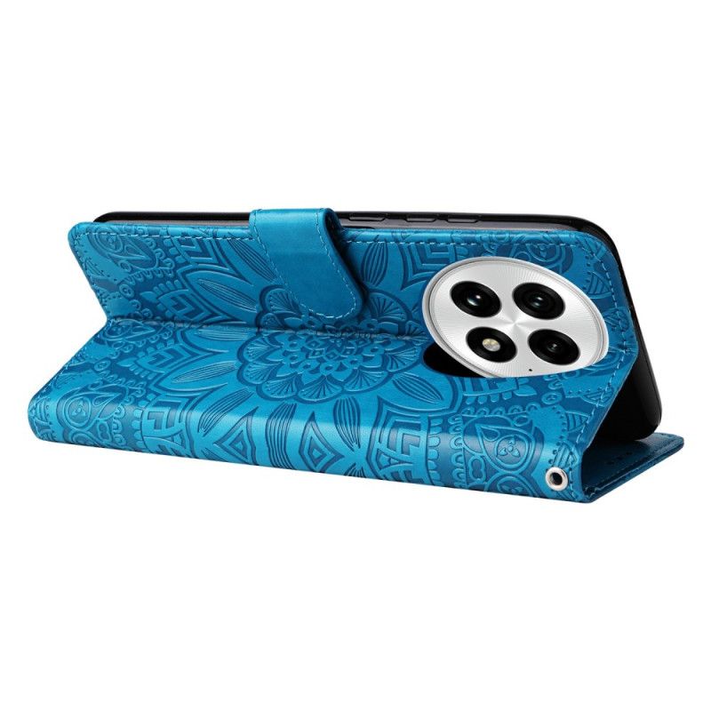 Læder Cover Oneplus 13 Telefon Etui Solsikkemønster