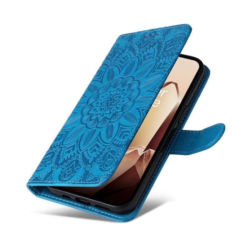 Læder Cover Oneplus 13 Telefon Etui Solsikkemønster
