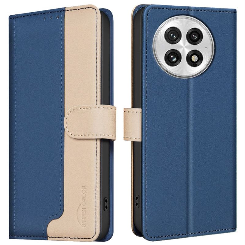 Læder Cover Oneplus 13 Telefon Etui Tofarvet Med Rfid-blokering Binfen Color