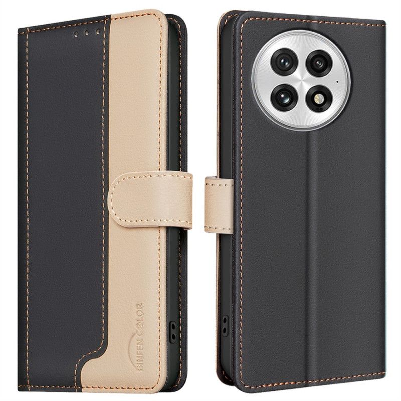 Læder Cover Oneplus 13 Telefon Etui Tofarvet Med Rfid-blokering Binfen Color