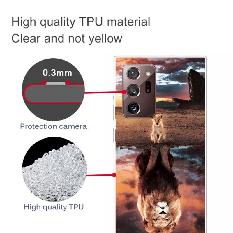 Cover for Samsung Galaxy Note 20 Ultra Løveunge Drøm