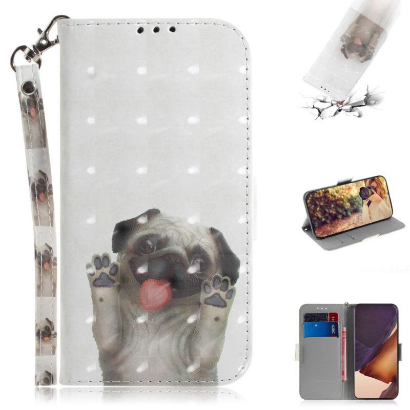 Flip Cover Samsung Galaxy Note 20 Ultra Elsker Min Hund Med Rem