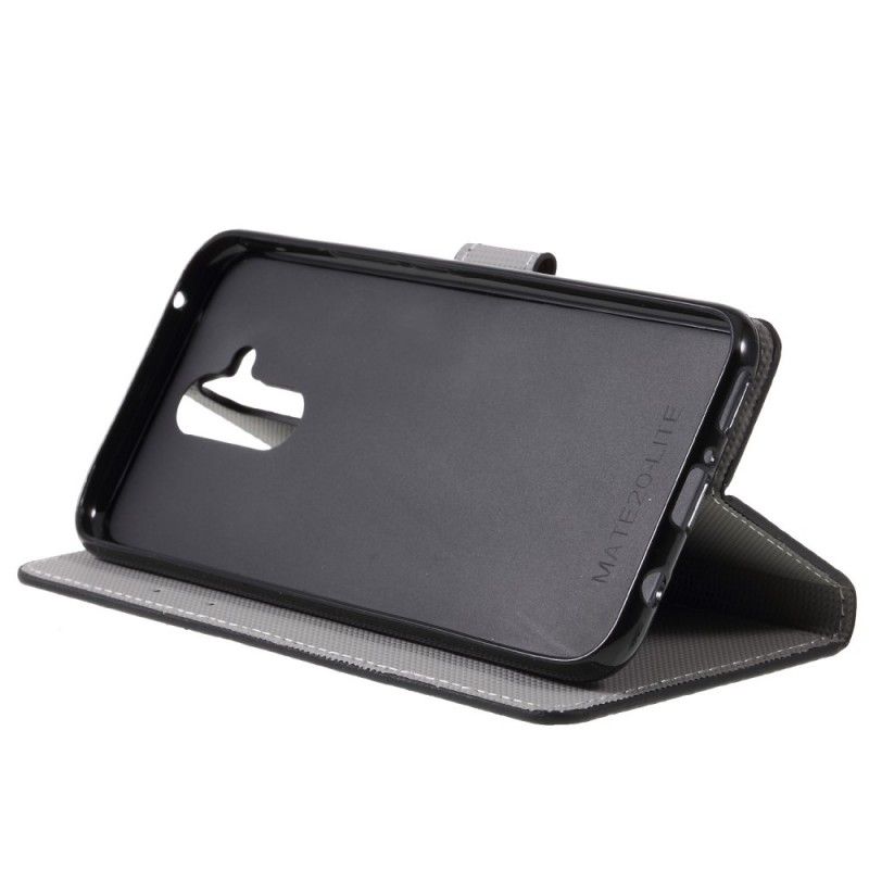 Flip Cover Læder for Huawei Mate 20 Lite Usa Flag