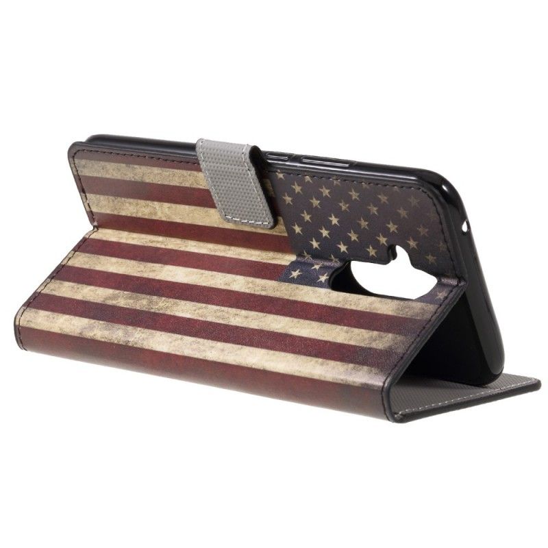 Flip Cover Læder for Huawei Mate 20 Lite Usa Flag