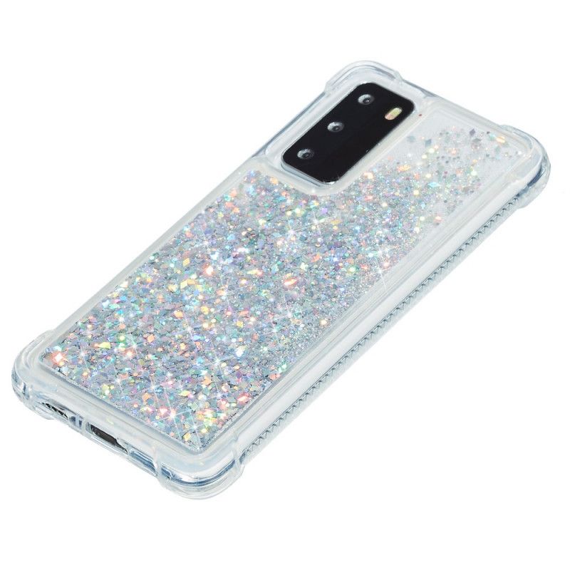 Cover Huawei P40 Magenta Lystglitter