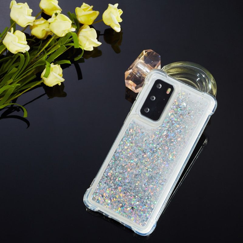 Cover Huawei P40 Magenta Lystglitter