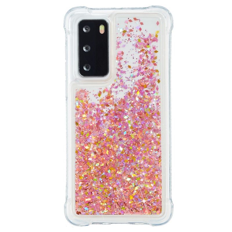 Cover Huawei P40 Magenta Lystglitter