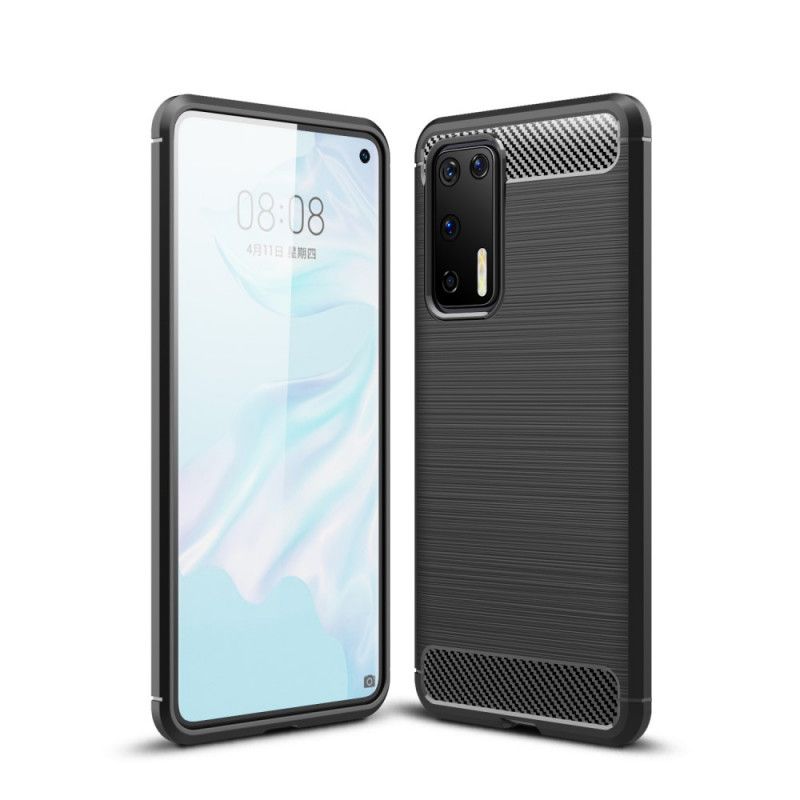 Cover Huawei P40 Sort Børstet Kulfiber