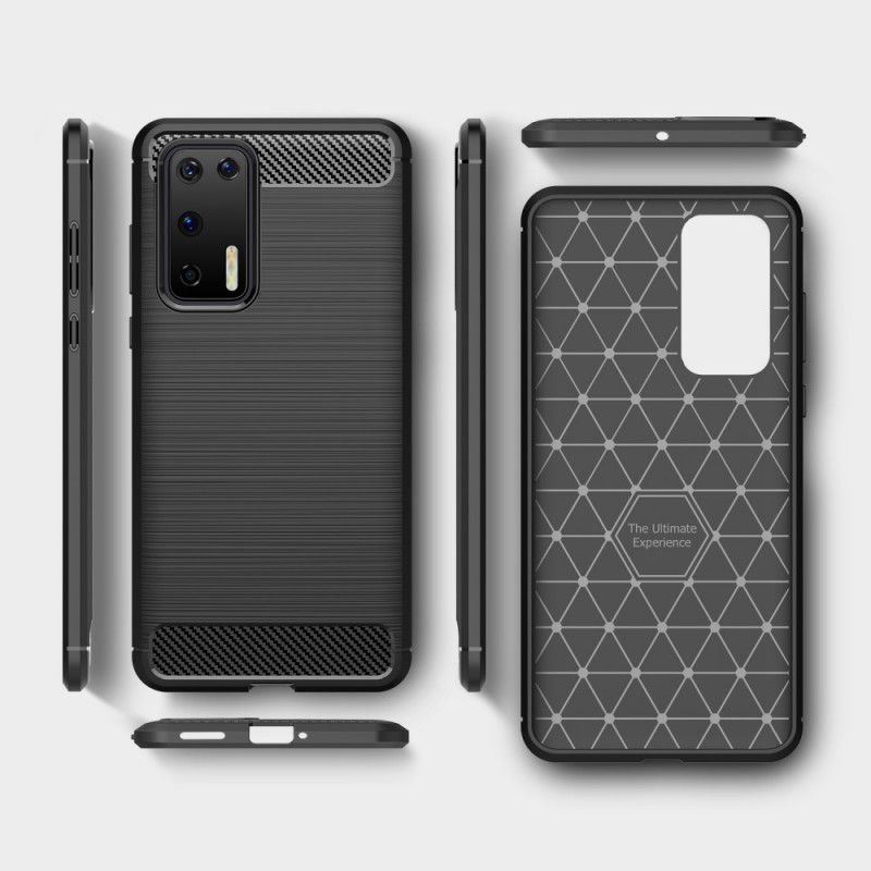 Cover Huawei P40 Sort Børstet Kulfiber