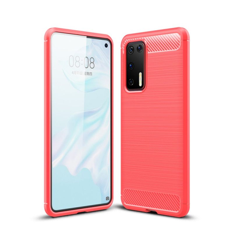 Cover Huawei P40 Sort Børstet Kulfiber