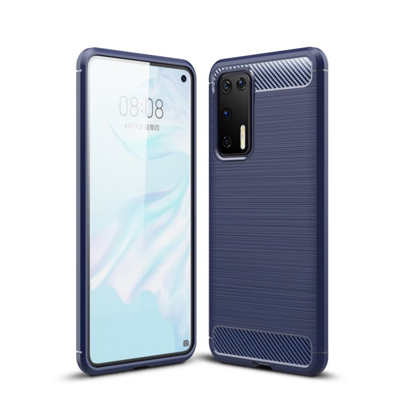 Cover Huawei P40 Sort Børstet Kulfiber