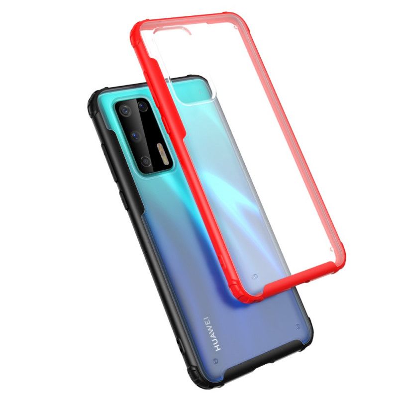 Cover Huawei P40 Sort Hybrid Silikonefælgdesign