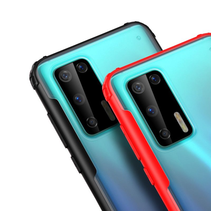Cover Huawei P40 Sort Hybrid Silikonefælgdesign