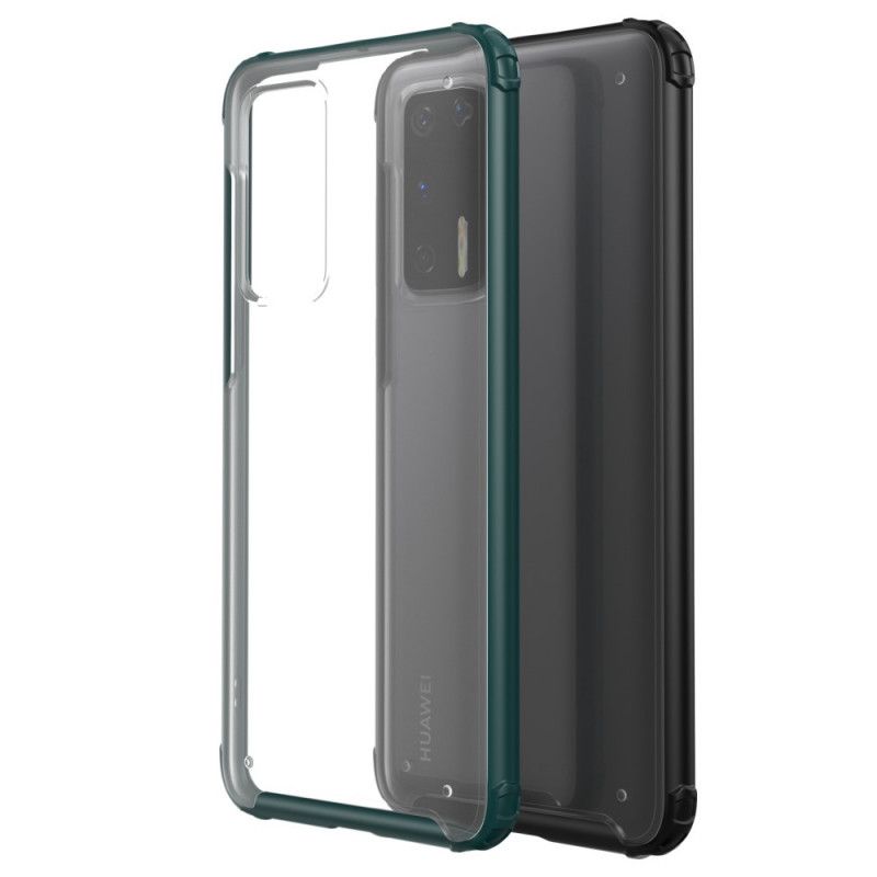 Cover Huawei P40 Sort Hybrid Silikonefælgdesign