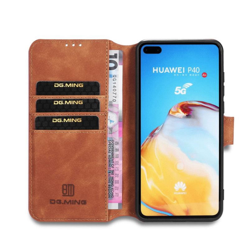 Flip Cover Huawei P40 Sort Retro Dg.Ming
