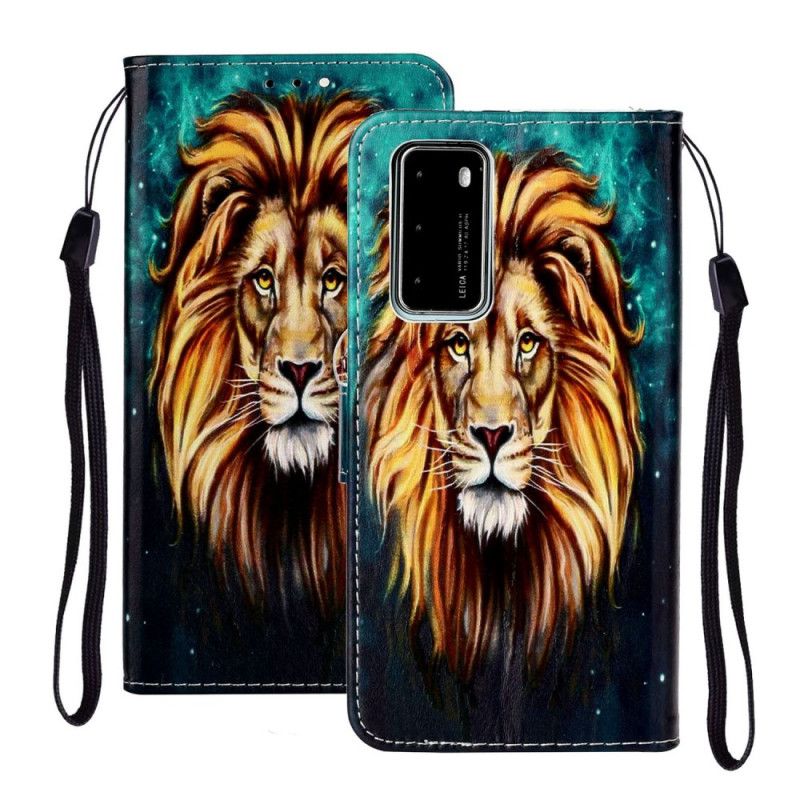 Flip Cover Læder Huawei P40 Løvehår