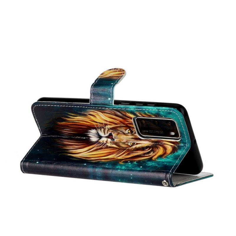 Flip Cover Læder Huawei P40 Løvehår