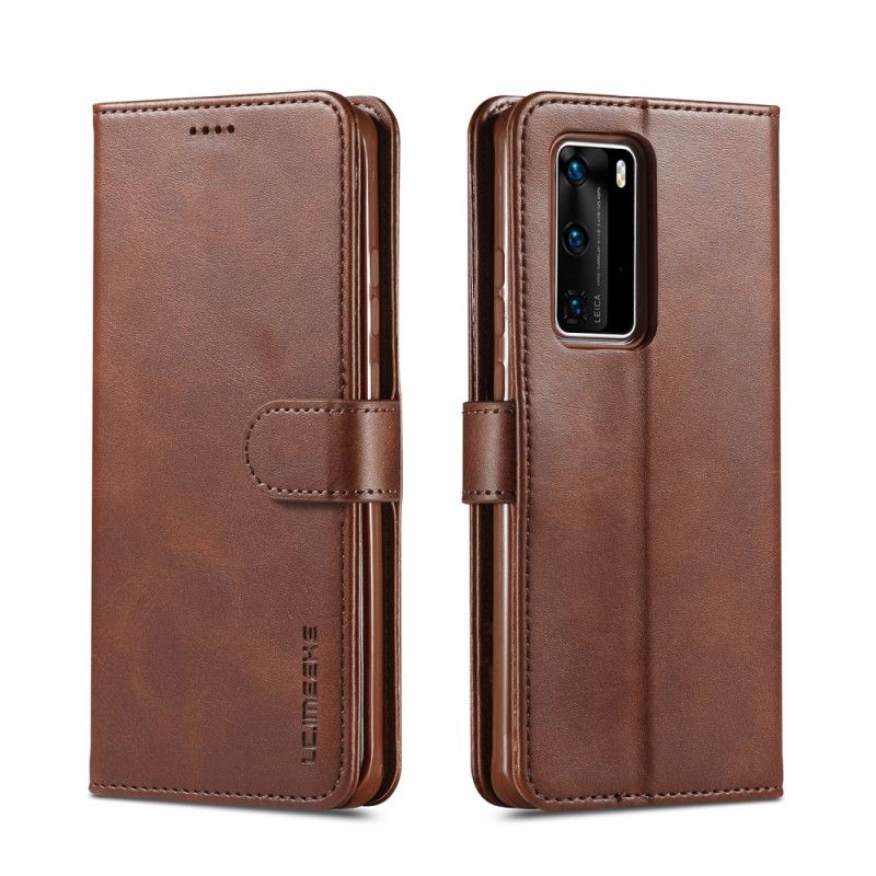 Flip Cover Læder Huawei P40 Sort Lc.Imeeke Lædereffekt