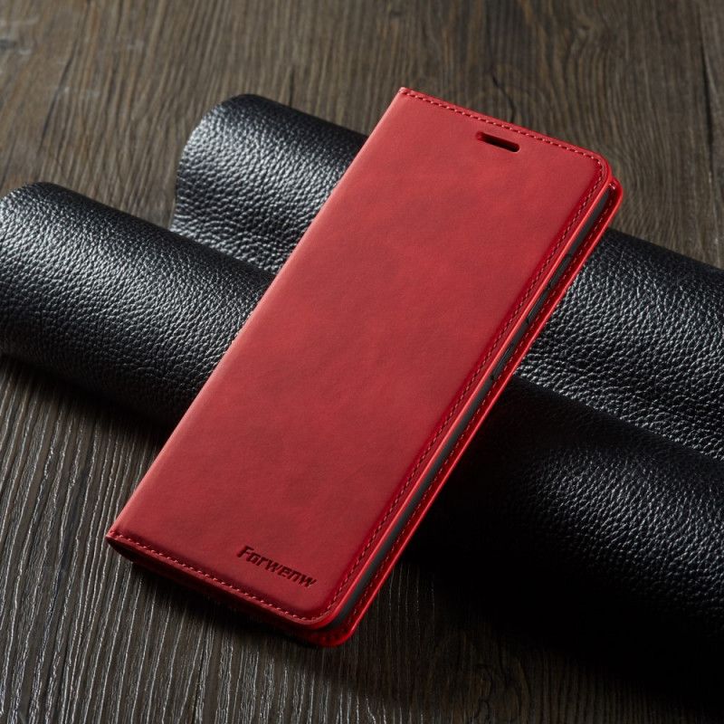 Læder Cover for Huawei P40 Sort Forwenw Lædereffekt