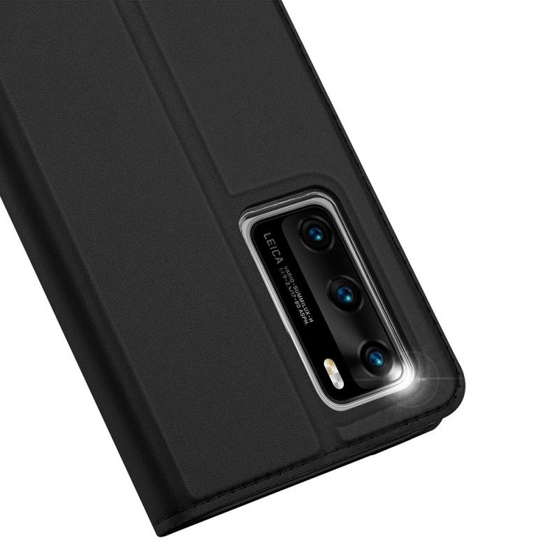Læder Cover for Huawei P40 Sort Pro Dux Ducis Hud