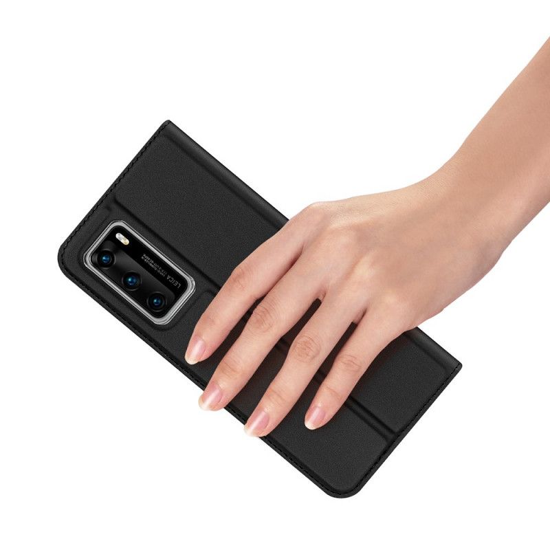 Læder Cover for Huawei P40 Sort Pro Dux Ducis Hud