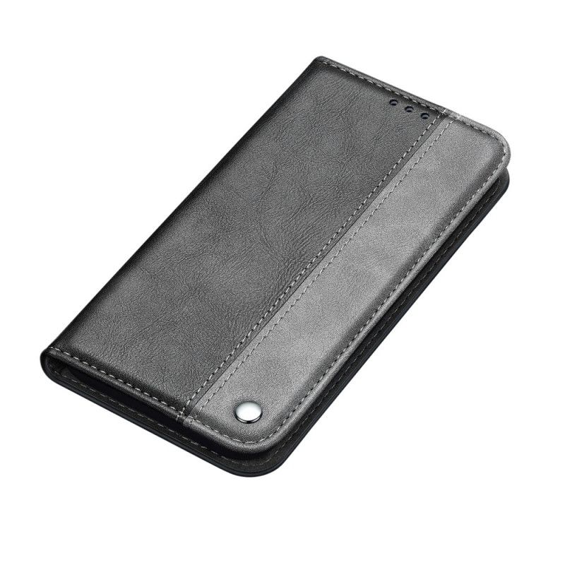 Læder Cover Huawei P40 Grå Tofarvet Lædereffekt Original