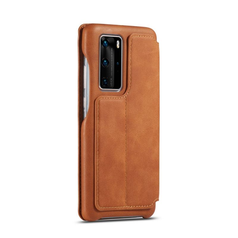 Læder Cover Huawei P40 Sort Lc.Imeeke Lædereffekt Beskyttelse