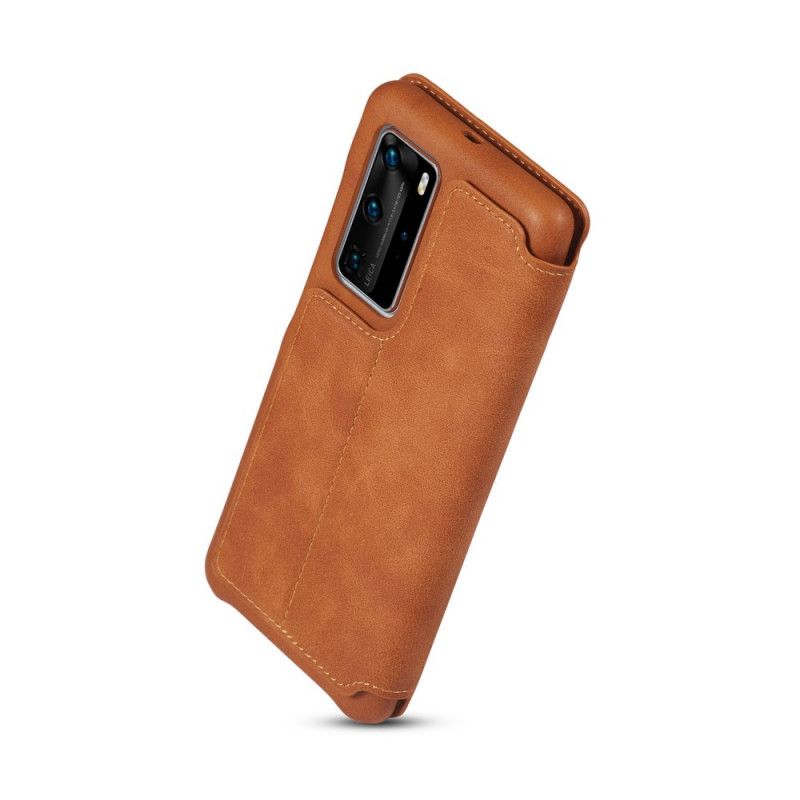 Læder Cover Huawei P40 Sort Lc.Imeeke Lædereffekt Beskyttelse