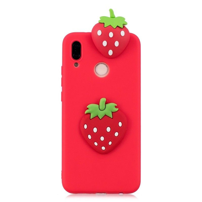 Cover for Huawei P20 Lite 3D Jordbær